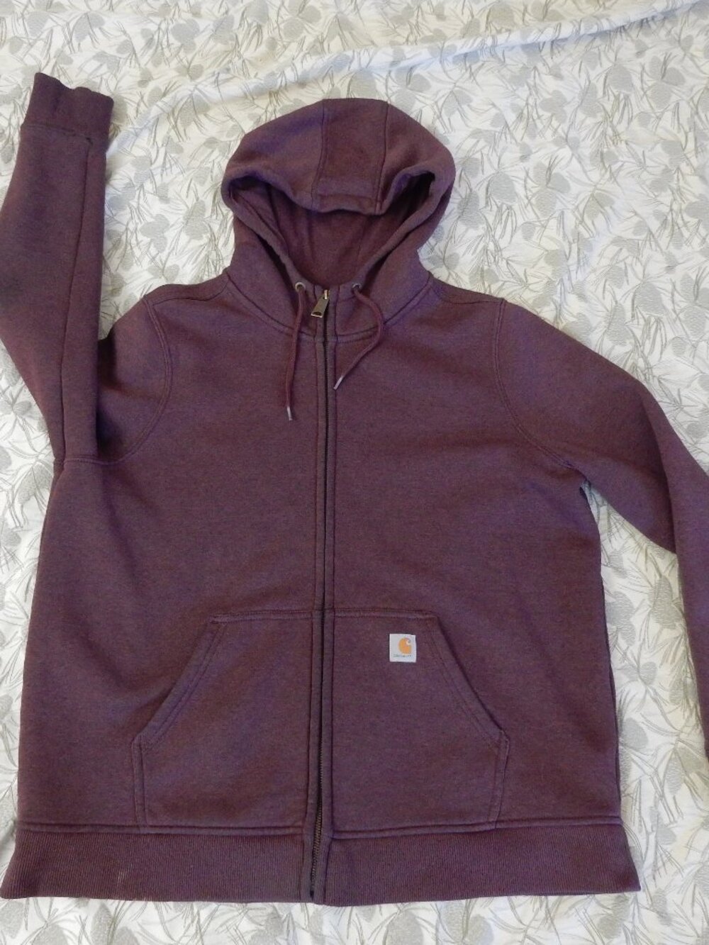 Carhartt Blackberry Heather full zip Clarksburg hoodie sweatshirt hooded XL 16